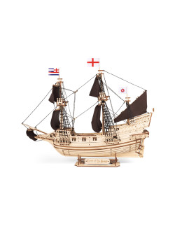 3-D-Holzpuzzle Segelschiff Lord of the Seas, seitlich